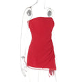 Y2K Tube-top Split Dress Summer Ins Fashion Backless Short Dresses For Women Lady T Fashions