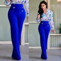 Double breasted flared pants Lady T Fashions