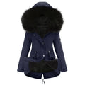 Parka Cotton-padded Coat Mid-length Hooded Lady T Fashions