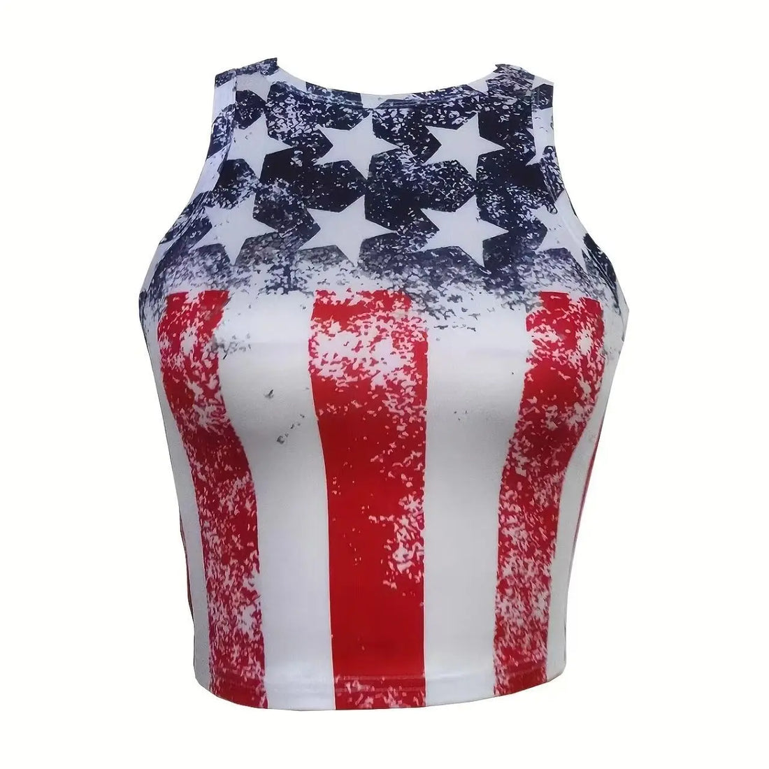 Ladies' Holiday Flag Print Fashion Versatile Vacation Style Camisole Top Lady T Fashions