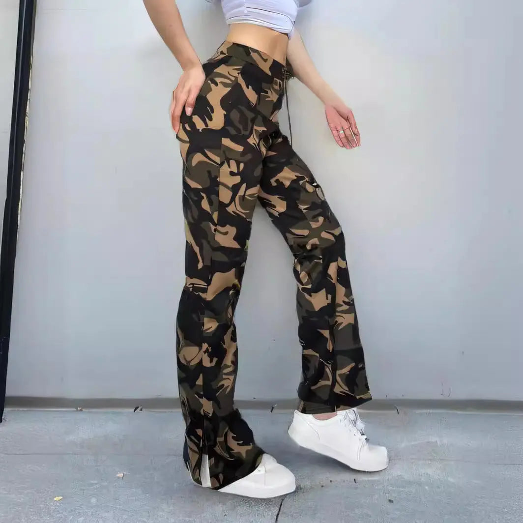 Split Trousers Street Trend Women's Casual Pants Lady T Fashions