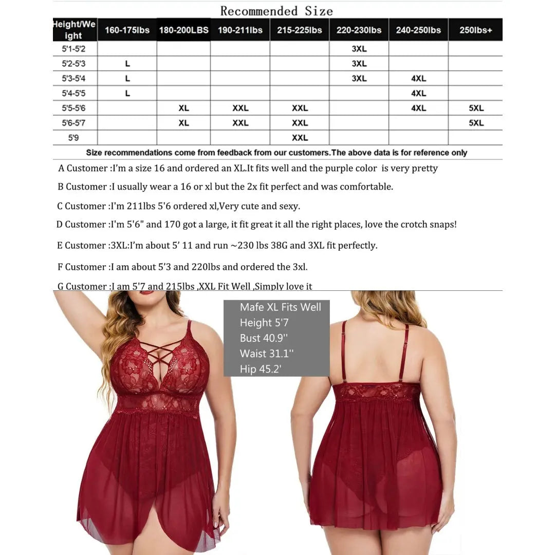 Plus Size Babydoll Womens Snap Crotch Lingerie V NeckLace Nighty Sleepwear Womenswear Comfort BasicMinimalist Spaghetti Strap Lingerie For Women Nightgown Lady T Fashions