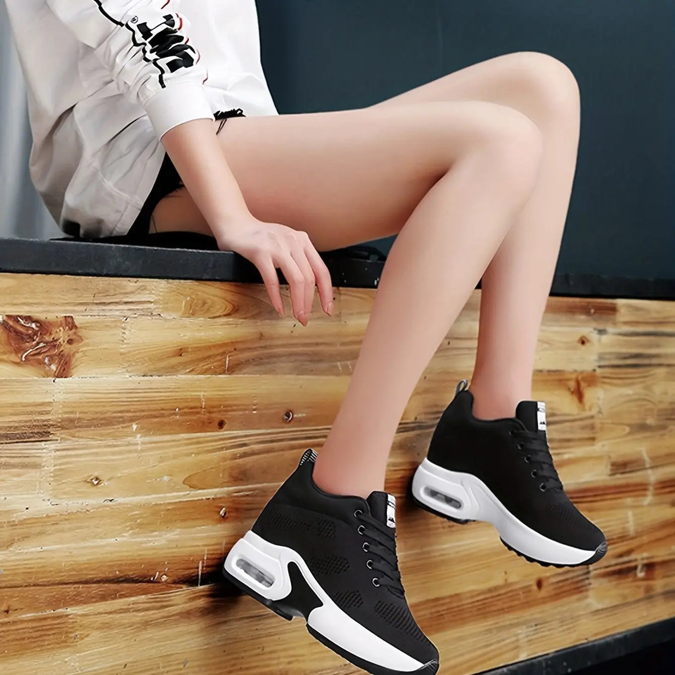 Stylish Women's Low-Top Mesh Sneakers - Air Cushioned, Breathable, Lace-Up Casual Shoes - Ideal for Spring Lady T Fashions