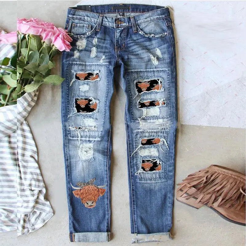 Summer Street Hipster Denim With Hole Trousers Lady T Fashions