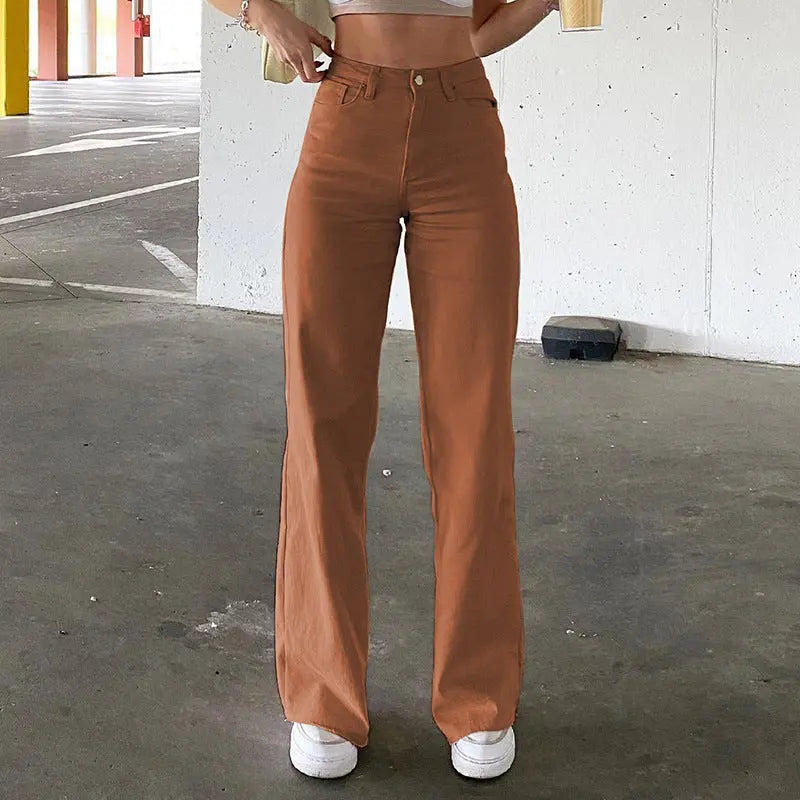 Spice Girl Style High Waist Slim Jeans Bell Bottoms Lady T Fashions