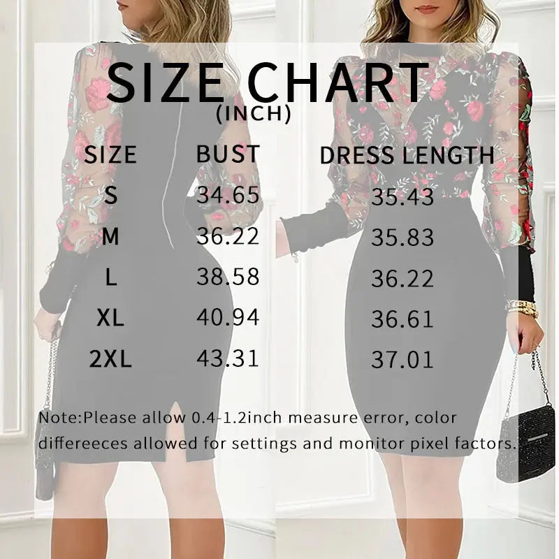Women's Sexy Bodycon Midi Dress Mock Neck Long Sleeve Sheer Dresses Night Club Party Dresses Lady T Fashions