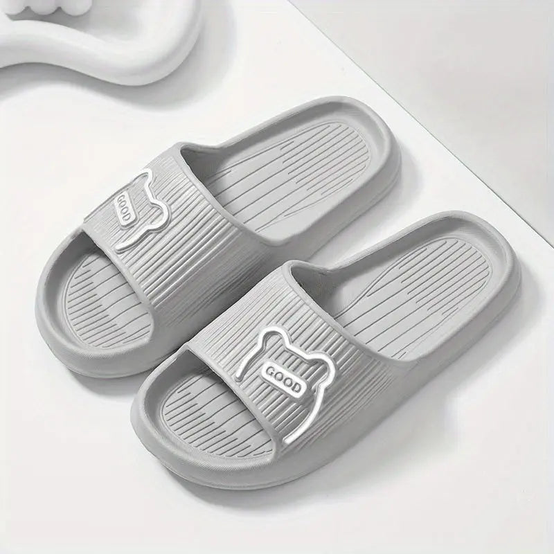 Stylish Striped Women’s Slippers - Open Toe, Comfortable & Non-Slip Indoor Shoes for All Seasons Lady T Fashions