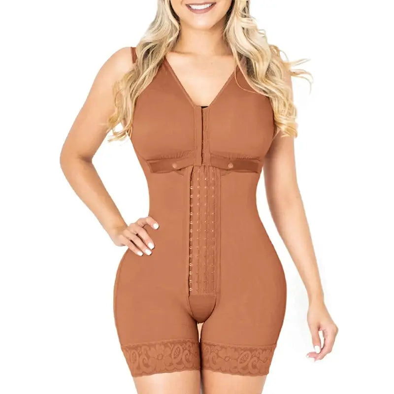 Women Shapewear Adjustable Hook and Eye Bodysuit with Bra Corset Underwear High Compression Faja Colombianas Tummy Control - Lady T Fashions