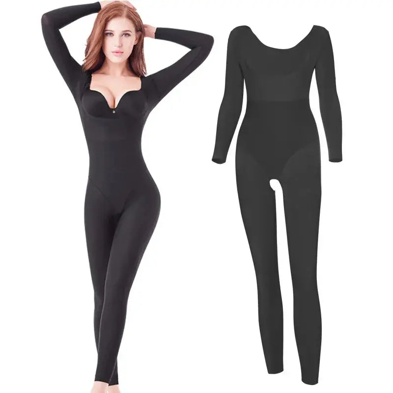 Shapewear Bodysuits Body Shapers Full Length Women Corrective Underwear Black Beige Slimming Clothing Thigh Slim - Lady T Fashions