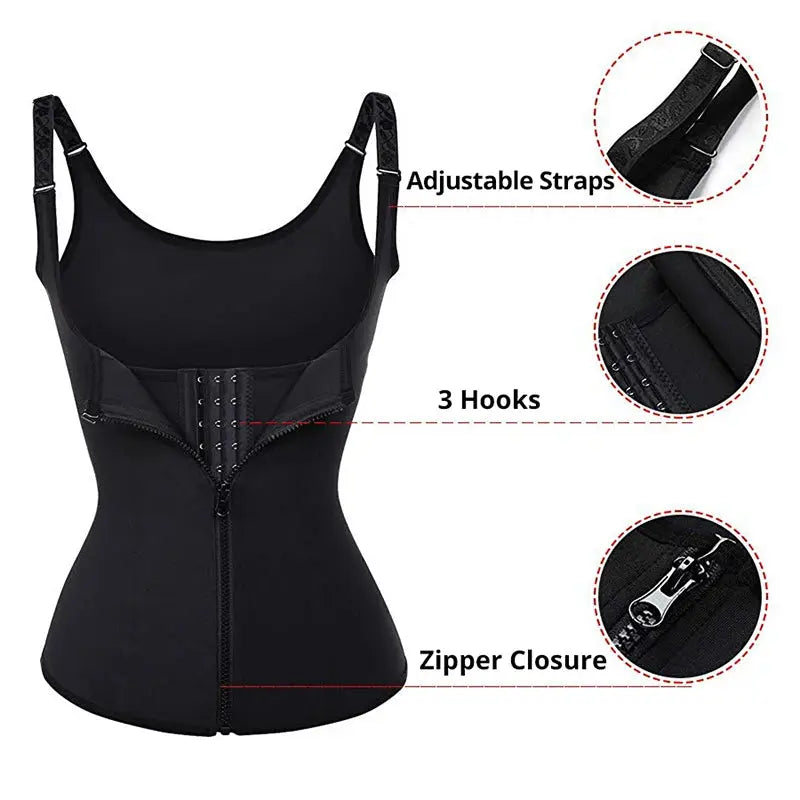 Women Shapewear Waist Trainer Push Up Slimming Vest Tummy Control Girdle Body Shaper Waist Cincher Corset Tank Top - Lady T Fashions