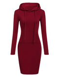 Ladies Dress Autumn Women Hooded Dresses Hoodies Women Sweatshirts Women Hoodies Dress Tops Ladies Clothing - Lady T Fashions