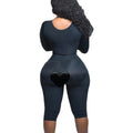 Full Body Shapewear With Sleeves Knee Length Shorts Butt Lift Up Tigh Slimming Front Hooks Waist Trainer Shapewear for Women - Lady T Fashions