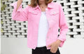 Jeans Jacket and Coats for Women 2022 Autumn Candy Color Casual Short Denim Jacket Chaqueta Mujer Casaco Jaqueta Feminina - Lady T Fashions
