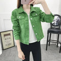 Jeans Jacket and Coats for Women 2022 Autumn Candy Color Casual Short Denim Jacket Chaqueta Mujer Casaco Jaqueta Feminina - Lady T Fashions