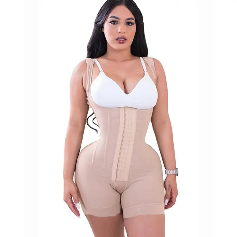 Women's  A Comfy Shaping Jumpsuit Flatten Abdomen Waist and Hips Zip Front Closure Shapewear Firm Tummy Compression Butt Lifter - Lady T Fashions