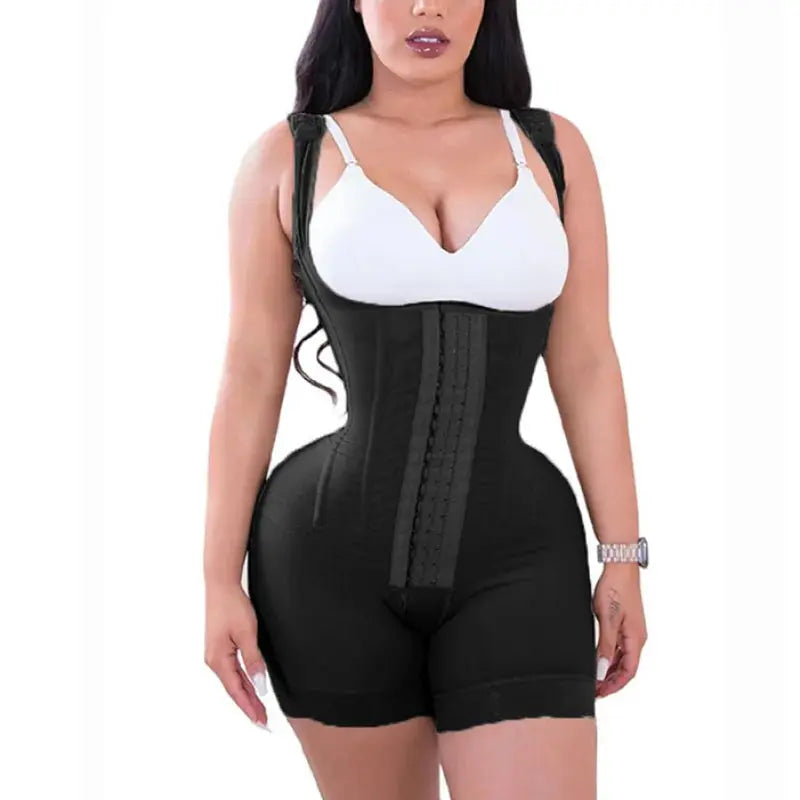 Women's  A Comfy Shaping Jumpsuit Flatten Abdomen Waist and Hips Zip Front Closure Shapewear Firm Tummy Compression Butt Lifter - Lady T Fashions