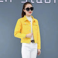 Jeans Jacket and Coats for Women 2022 Autumn Candy Color Casual Short Denim Jacket Chaqueta Mujer Casaco Jaqueta Feminina - Lady T Fashions