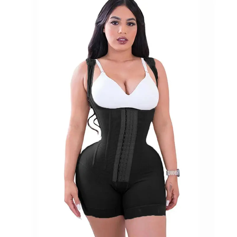 Women's  A Comfy Shaping Jumpsuit Flatten Abdomen Waist and Hips Zip Front Closure Shapewear Firm Tummy Compression Butt Lifter - Lady T Fashions