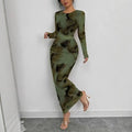 Elegant Graceful Double Layer Round Collar Gauze Dress Long Lady T Fashions