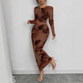 Elegant Graceful Double Layer Round Collar Gauze Dress Long Lady T Fashions