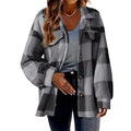 Women's Fashion Jacket Button Plush Coat Lady T Fashions