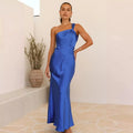 Sexy Backless Solid Color Dress Lady T Fashions