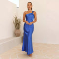 Sexy Backless Solid Color Dress Lady T Fashions