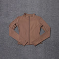Women Sport Jacket Long Sleeve Shirt Workout Coat Gym Training Clothing Yoga Sportswear - Lady T Fashions