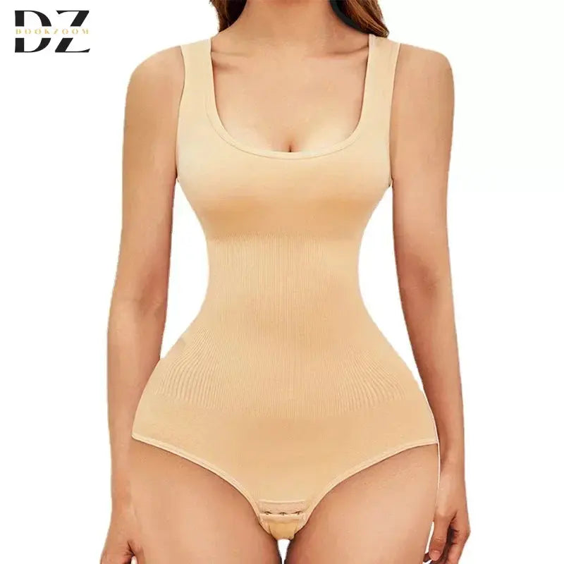 Body Shapewear for Women Seamless Solid Shaping Full Bodysuit Crew Neck Tummy Control Slimming Body Shaper Underwear & Shapewear - Lady T Fashions