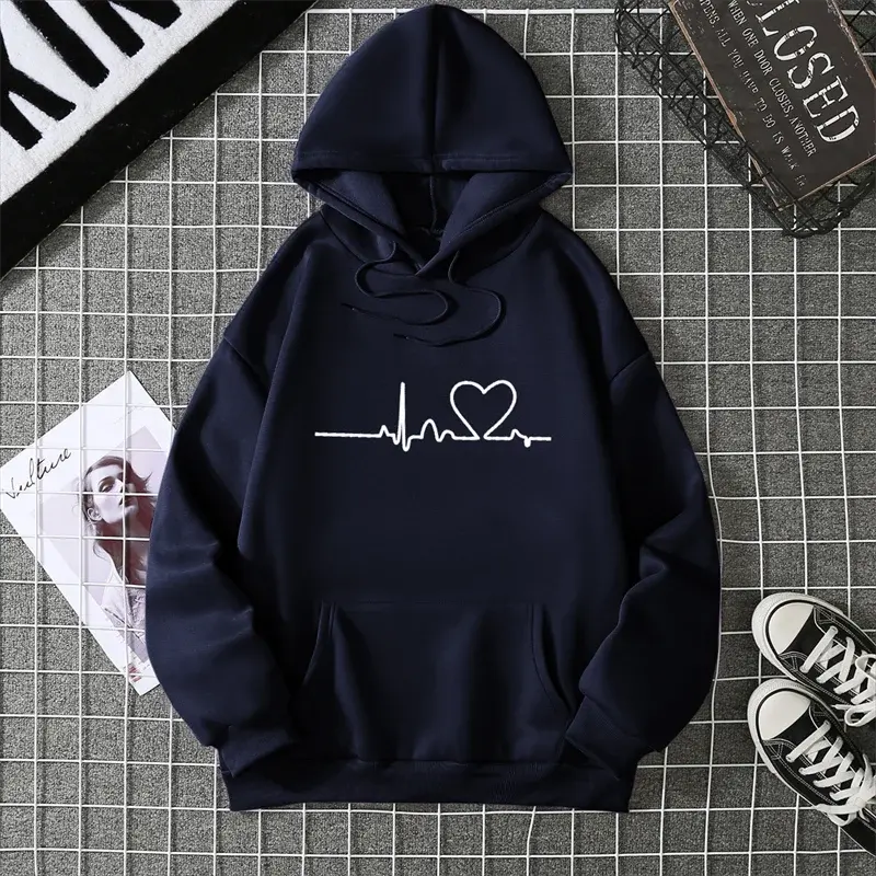 2025 Winter New Women's Hoodie High Street Unisex style Double Pockets Sweatshirts Outerwear Plus-Size Women's Clothing CYXX247 - Lady T Fashions