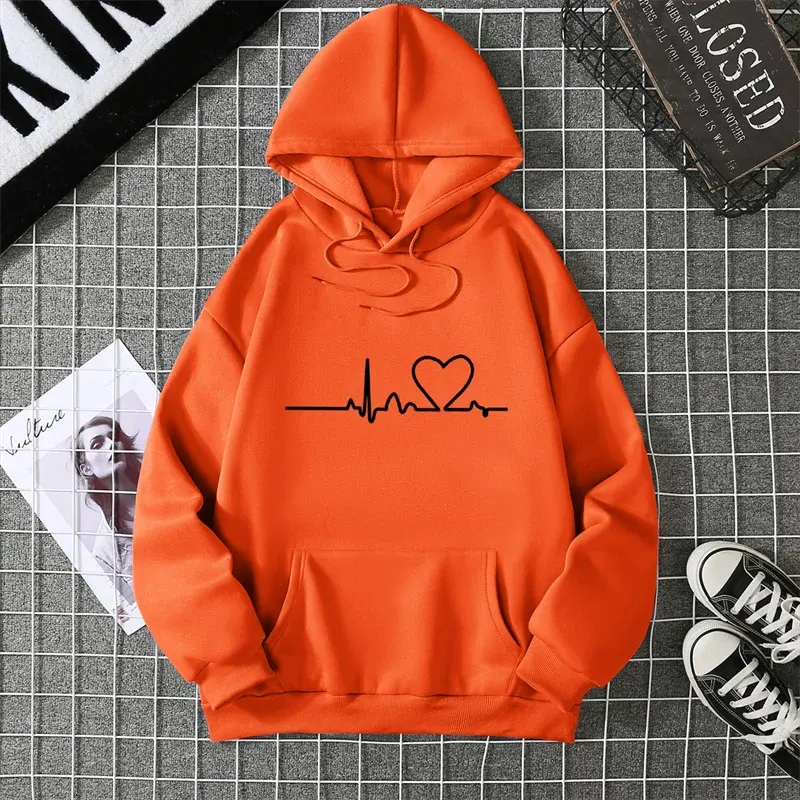 2025 Winter New Women's Hoodie High Street Unisex style Double Pockets Sweatshirts Outerwear Plus-Size Women's Clothing CYXX247 - Lady T Fashions