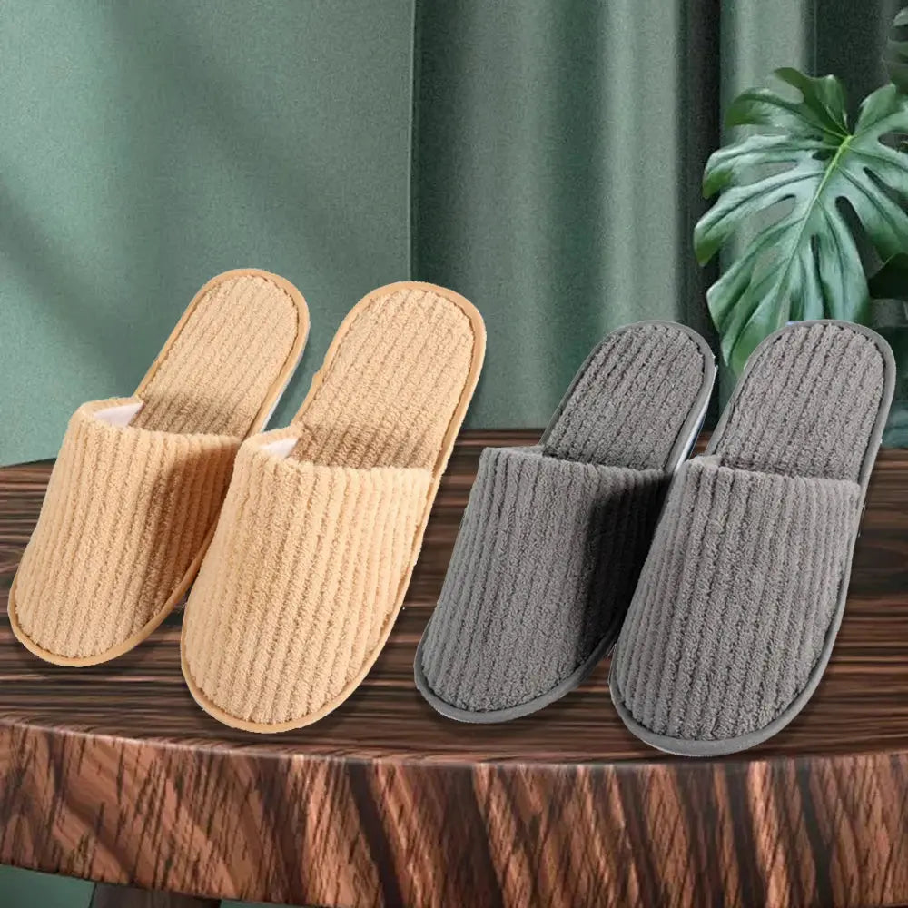 Free Shipping Slippers Shoe For Women Solid Color Coral Fleece Slippers Hotel Home Travel Slippers Non-slip Family Guest Slipper Lady T Fashions