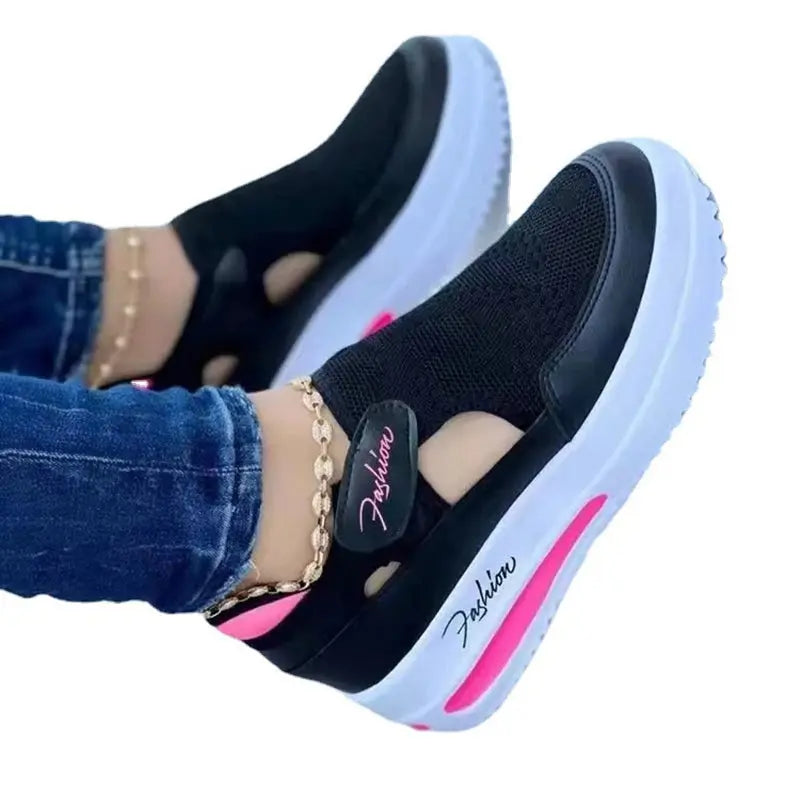Pink Sneakers Women Shoes Woman Tennis Shoes Canvas Shoe Female Casual Shoes Ladies Sport Shoes Platform Sneaker Hollow Out Shoe Lady T Fashions