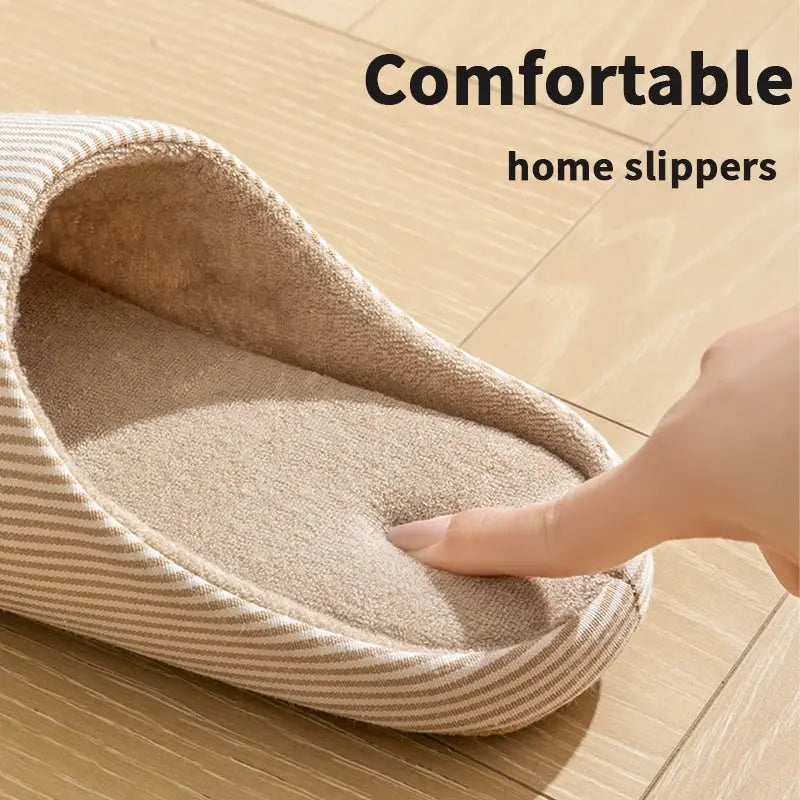 Unisex Home Slippers Soft Fur Slippers Warm Indoor Flat Slides Nonslip Couples Shoes Bedroom Light Slience Flats Autumn&Spring Lady T Fashions