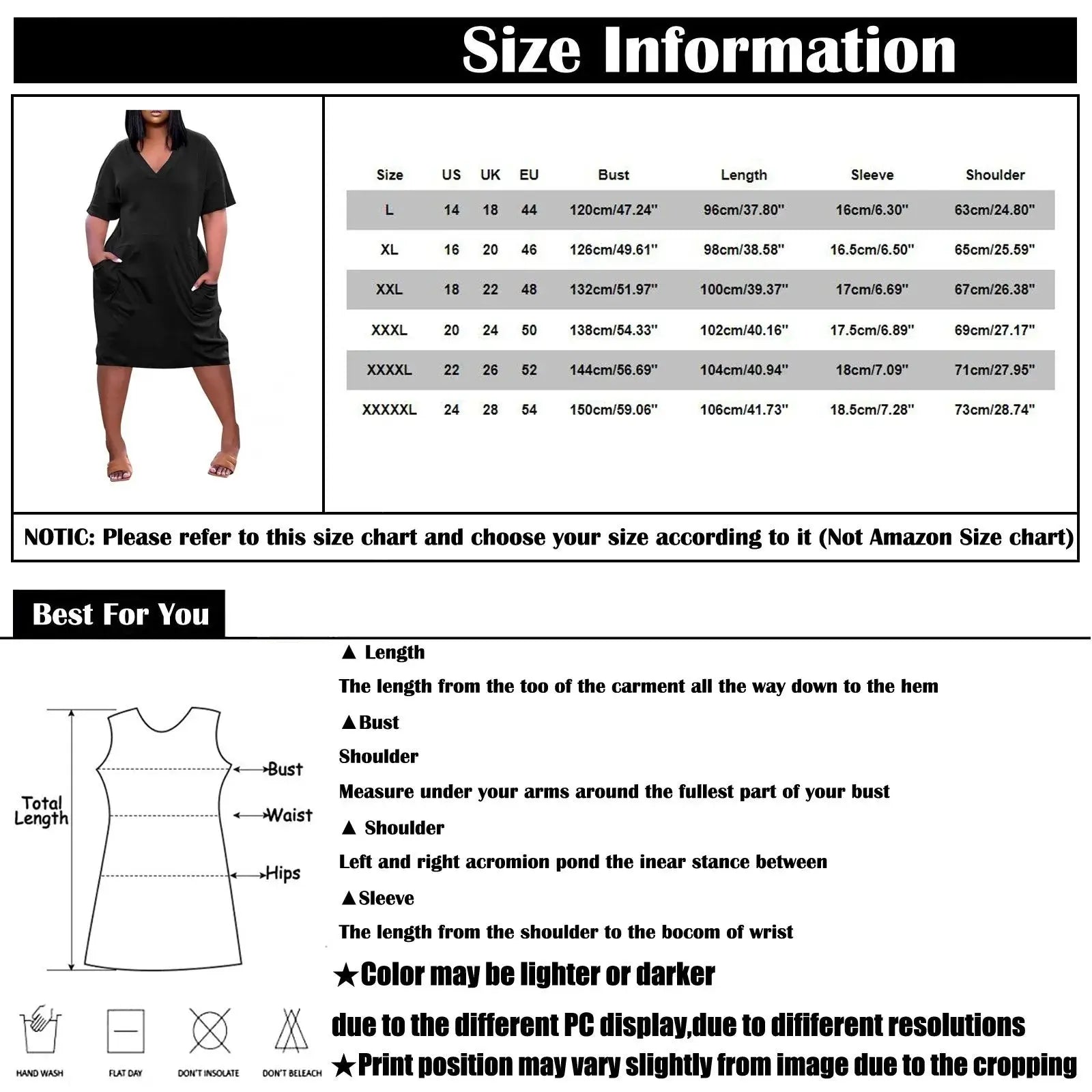 y2k 2025 Summer V Neck Short Sleeve Dress Knee Pocket Casual Daily Dress Harajuku Style Women's Clothing  Plus Size L-5XL - Lady T Fashions