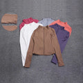 Women Sport Jacket Long Sleeve Shirt Workout Coat Gym Training Clothing Yoga Sportswear - Lady T Fashions
