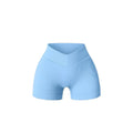 Women High Waist Workout Fitness Yoga Shorts Gym Running Yoga Leggings Scrunch Butt Seamless Knited Sports Three Point Shorts - Lady T Fashions
