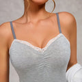 Women's Nightgown Sexy Lace Edge Ruffles Irregular Comfortable Slim Thin Halter Nightgown Can be Worn Outside Homewear - Lady T Fashions