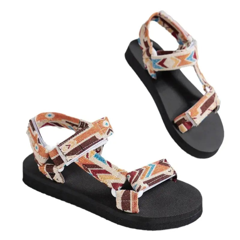 Women Shoes Thick soled Beach Sandals Outdoor fashion Slippers Large Size Casual comfortable Sandals 2024 Summer Flat Lady T Fashions