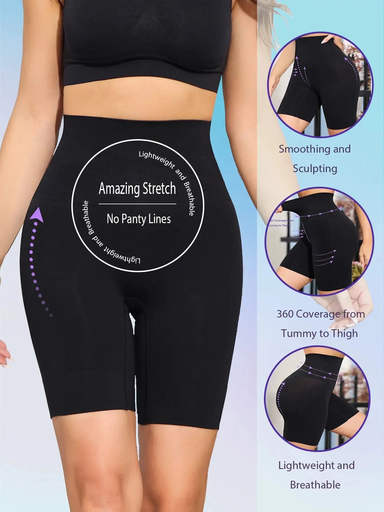 Shapewear for Women High Waist Trainer Panties Tummy Control Hip Butt Lifter Shorts Slimming Sheath Ladies Mid Thigh Body Shaper - Lady T Fashions