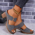 Women Summer Lightweight Hollow Sandals High Heels New Dress Chunky Open Toe Slippers Female 2024 Casual Slingback Slides Shoes Lady T Fashions