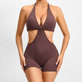 Women Bodysuits Sexy Short Backless Sports Suit Scrunch Raises Ass Suit Women Romper Gym Set Whole Fitness Suit Workout Female - Lady T Fashions
