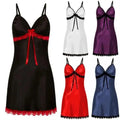 Sexy Nightgown For Women Sexy Nightie Sleepwear Plus Size Lace Floral Female Lingerie Suspenders Nightdress Robe Babydoll Summer - Lady T Fashions