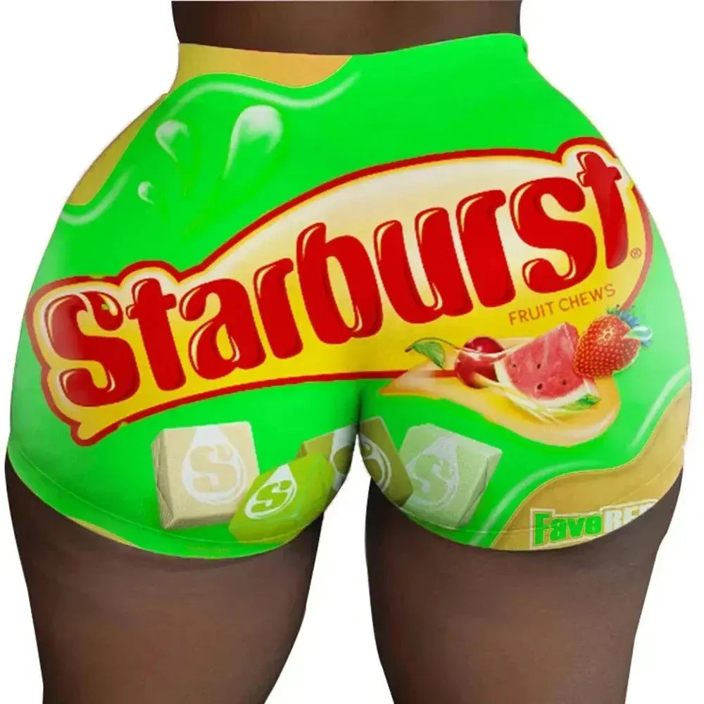 Women Hot Sale Printed Shorts Summer Casual High Waist Motorcycle Shorts Sports Fitness Shorts Dropshipping - Lady T Fashions