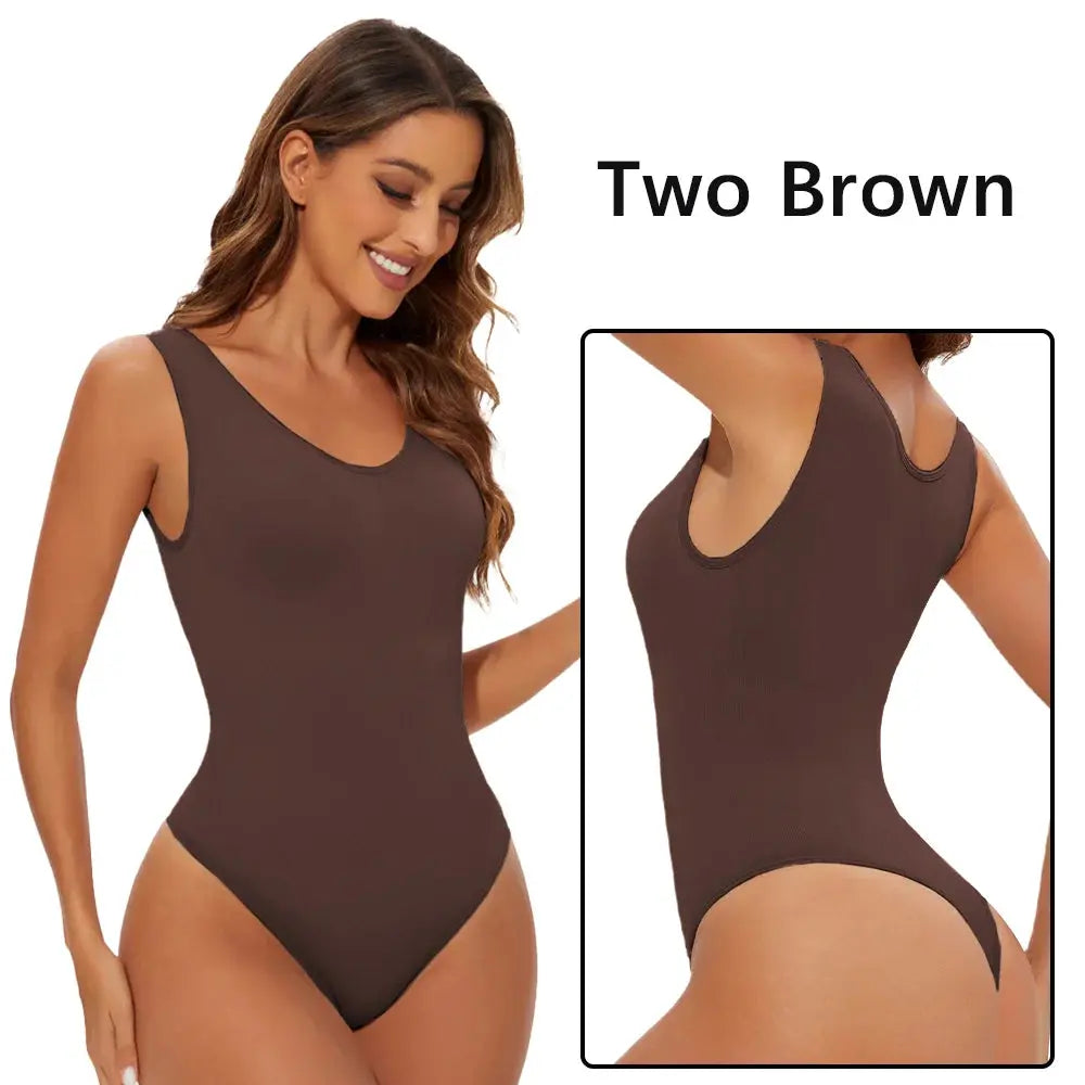 Seamless Shapewear Bodysuit for Women Body Shaper Thong Body Shaping Sculpting Breast Slimming Wide Shoulder Straps Shapers New - Lady T Fashions