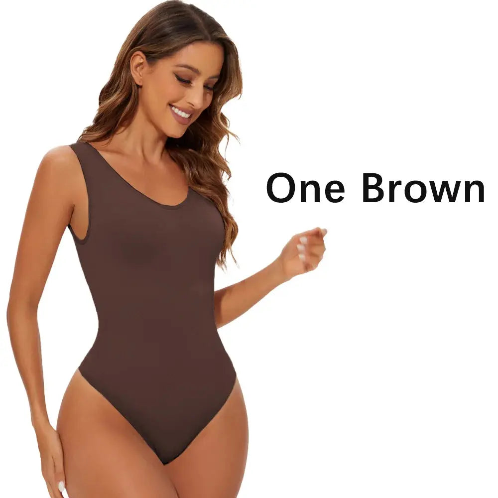 Seamless Shapewear Bodysuit for Women Body Shaper Thong Body Shaping Sculpting Breast Slimming Wide Shoulder Straps Shapers New - Lady T Fashions