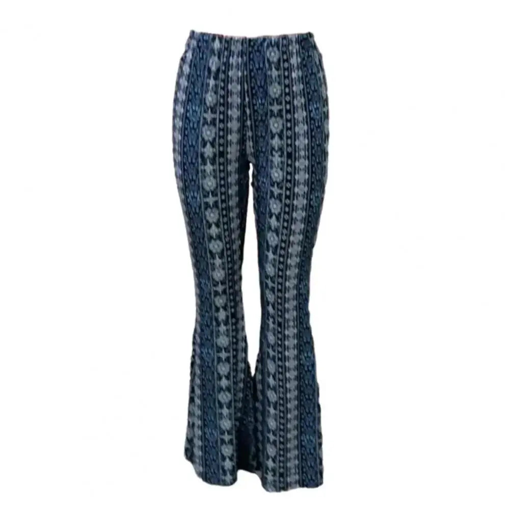 Women Bootcut Pants Retro Print Flared Hem Women's Yoga Pants with High Elastic Waist Slim Fit Stretchy for Long for Women - Lady T Fashions