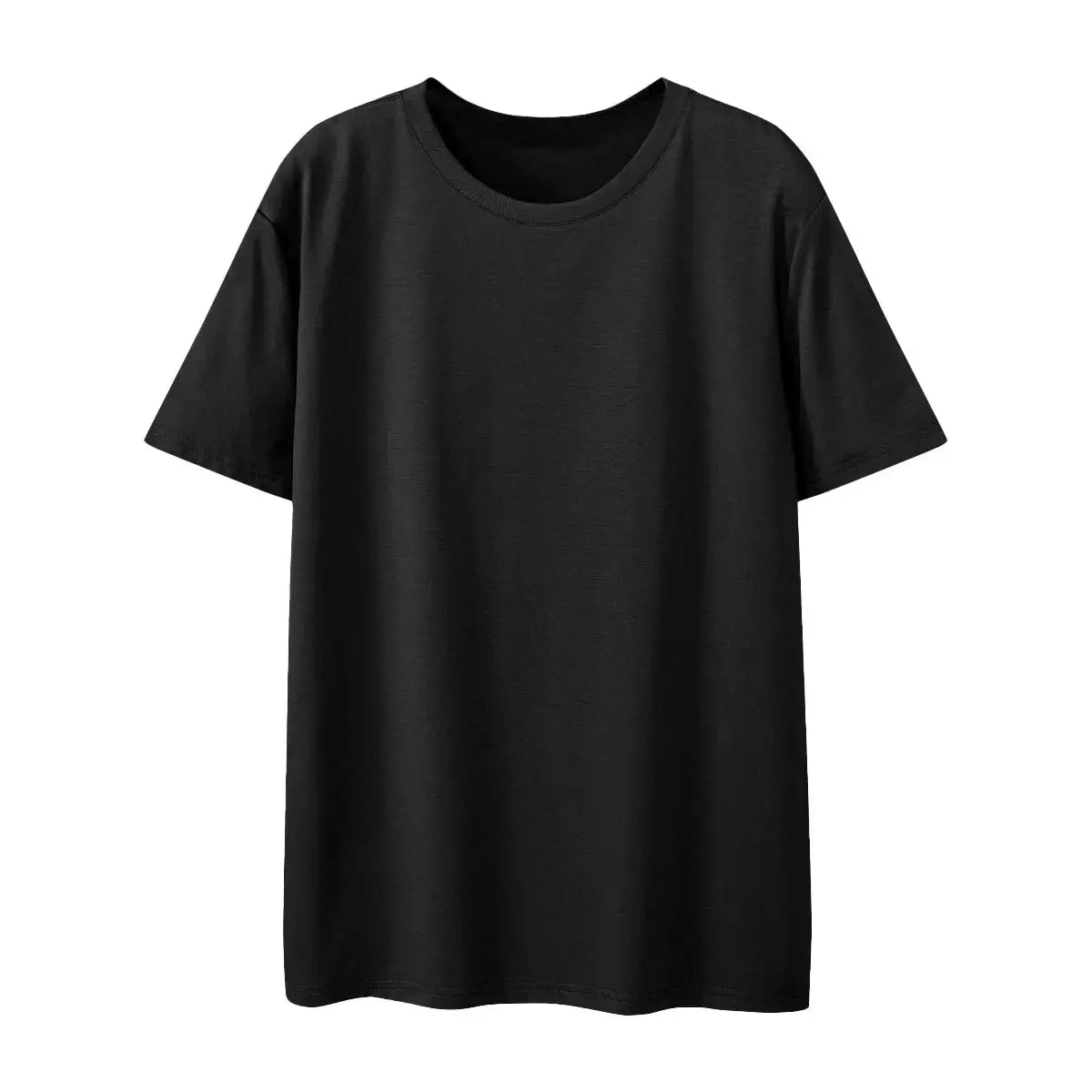 Cartoon cat pattern print plus size Ladies' casual short sleeved T-shirt black - Lady T Fashions
