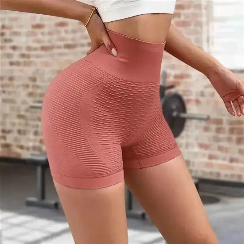 Women Sport Shorts High Waist Push Up Booty Workout Short Sexy Tummy Control Yoga Tights Seamless Fitness Hip Lifting Sportswear - Lady T Fashions