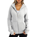 Women Oversize Hoodies Sweatshirts Pullovers Hoodie Female Patchwork Sweatshirt Autumn Warm Hoody Zipper UP Tops S-3XL - Lady T Fashions